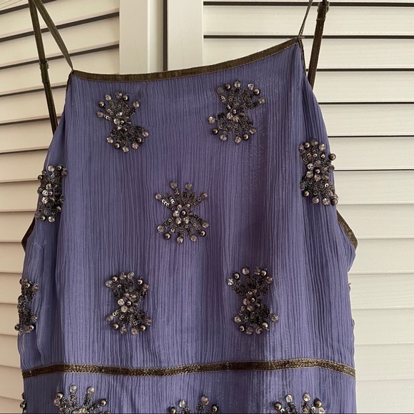 Free People Beaded Open Back Maxi Dress Size 0 XS - Picture 6 of 10